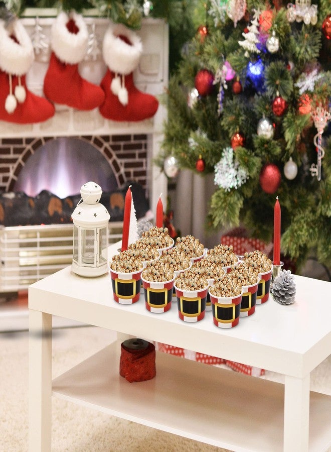 Gift Boutique 48 Pack Christmas Santa Belt Treat Cups – Holiday Dessert Snack Bowls for Ice Cream, Popcorn, Candy & Party Favors - Image 4
